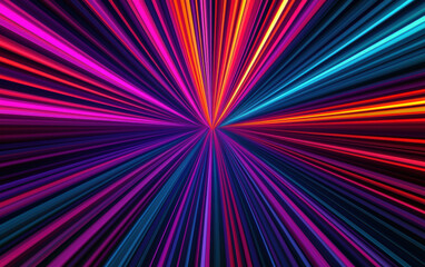 Wall Mural - vibrant abstract background featuring dynamic light rays in vivid colors, creating a visually striki