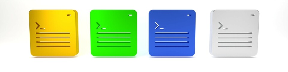 Wall Mural - colorful software, web developer programming code icon isolated on white background. javascript comp