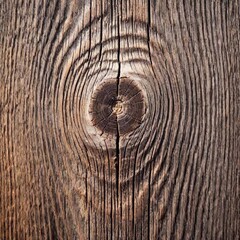 Wall Mural - An extreme close-up of a weathered wooden plank, showcasing intricate grain patterns, visible knots, and a lightly distressed texture that adds character