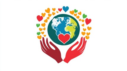 Poster - This logo symbolizes World Kindness Day, promoting kindness and responsibility worldwide on November 13 through vibrant visuals. Generative AI