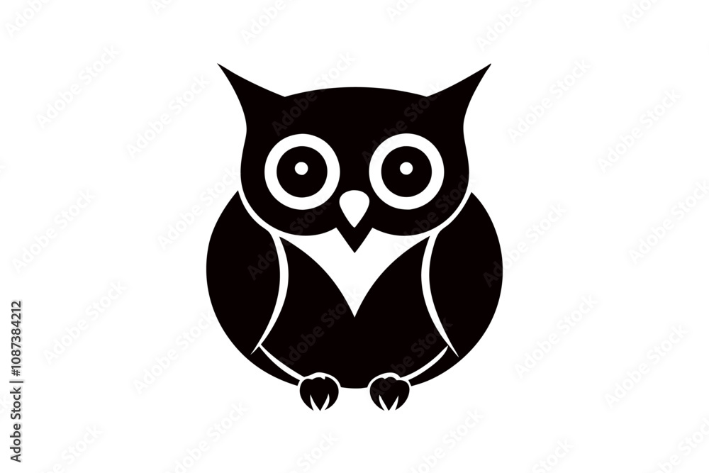 Creative a cute animal line silhouette  art design with a white background