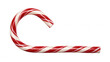 © SerPak - A classic red and white striped candy cane lies flat against a plain background, showcasing its iconic spiral design. This sweet treat evokes the holiday spirit and brings back fond memories of festiv