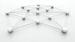 © AI Farm - Minimalist network connection points in grid structure, showcasing connectivity