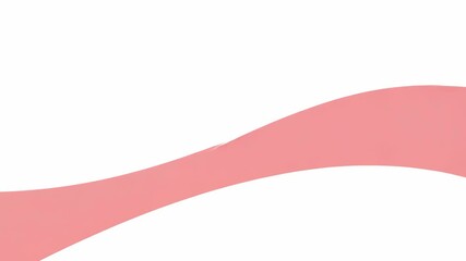 Wall Mural - a single, gently curving pink shape is set against a pure white backdrop