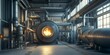 © Lala - Rotary furnace designed for roasting processes, featuring a pipe system, is showcased in a manufacturing plant setting, highlighting the effectiveness of a rotary furnace in production.