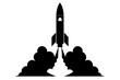 © AFRIN - Rocket Ship Silhouette - Launching Spacecraft Vector Design