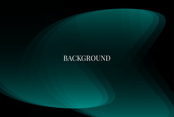 Black and teal green abstract background with gradient objects, dynamic shapes, overlay pattern