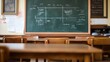 © phattharabodin - Classroom with Chalkboard and Wooden Desks