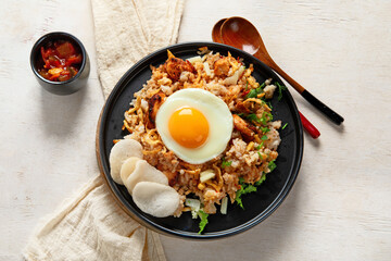 Sticker - Nasi goreng- Indonesian fried rice with fried egg.