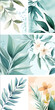 © andreo - intricate botanical patterns with a touch of minimalism Use soft pastel colors with a focus on greens blues and earthy tones Incorporate subtle textures like watercolor