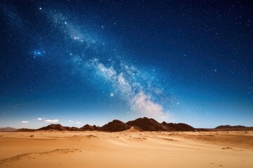 A beautiful night sky with a long, thin stream of milk