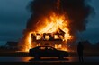 © Elena - A burning house, lightning hitting the house, a car in an accident, unfortunate events, life and property insurance, security of life, natural disaster