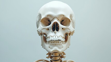 Realistic skeleton portrait with intricate bones and lifelike details image