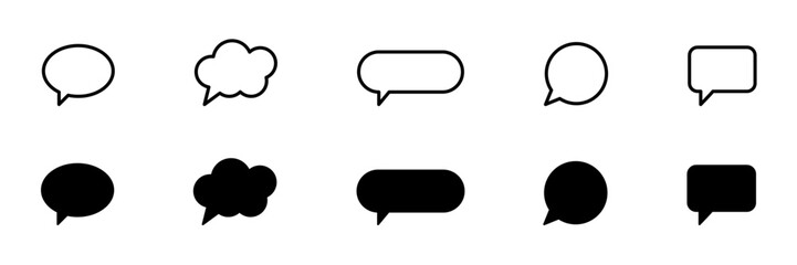 message, sms, chat icons. chat speech bubble. chat message icon set