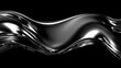 © arsyi_06 - Abstract black and silver liquid wave background.