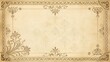 © Megin Design - Elegant Victorian paper style background in sepia tones with ornate frame and blank center space in 16:9 horizontal format