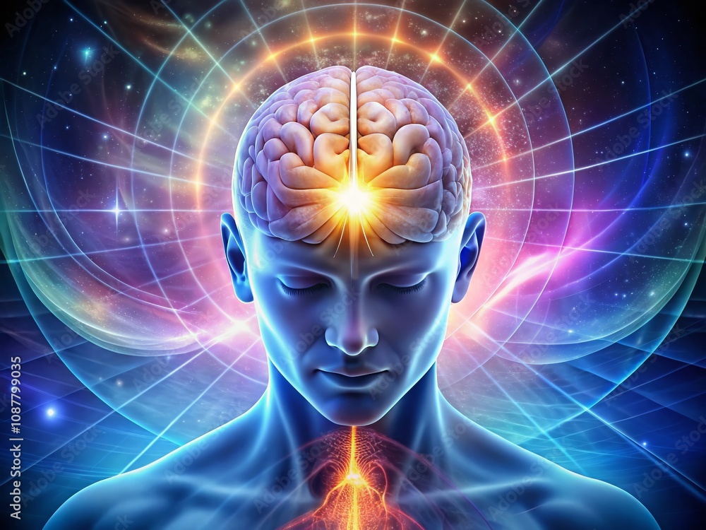 Ilustración de Stock Visualization of Pineal Gland Location in the ...