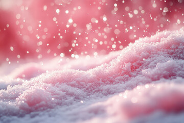 Aufkleber - A flurry of sparkling snow suspended mid-air, creating a minimalist winter ambiance,
