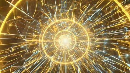 Wall Mural - lines light creating glowing force field transitions motion design style filmed high quality 4K resolution technology bright yellow background glow graphic laser loop speed line colours