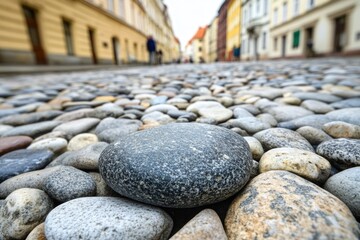 Sticker - A natural rock formation with a stone perched on top, surrounded by other rocks and possibly some vegetation