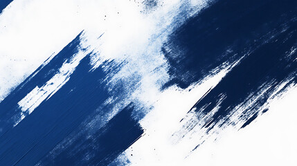 Poster - Abstract navy blue and white background with grunge brush strokes