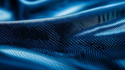 Leinwandbilder - Blue wavy carbon fiber background