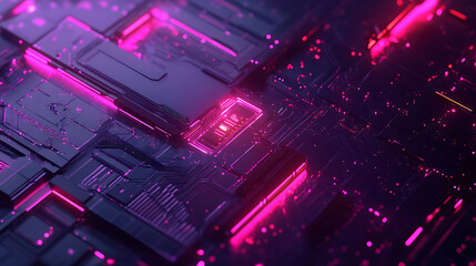 Leinwandbilder - An abstract representation of cybersecurity featuring a digital lock symbolizing a secure network system protecting personal information from cyber threats