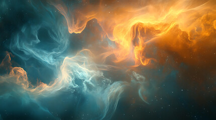 Aufkleber - Ethereal abstract digital background for technological processes and ai concepts