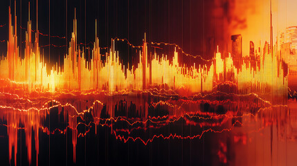 Leinwandbilder - Display of energy market charts, showing a significant drop in US WTI crude oil prices over the last 20 years
