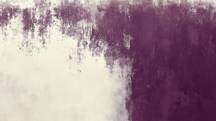 Wall Mural - purple and beige paint strokes blend together on a textured surface, creating an abstract background
