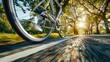 © Anna - Dynamic cycling adventure on a sunlit path in nature