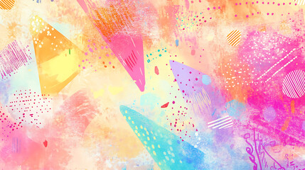 Poster - Abstract background with colorful stripes and glowing stars, pastel pink, purple and blue color palette