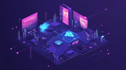 Aufkleber - Blockchain network technology transforming business in africa secure decentralized transactions concept illustration