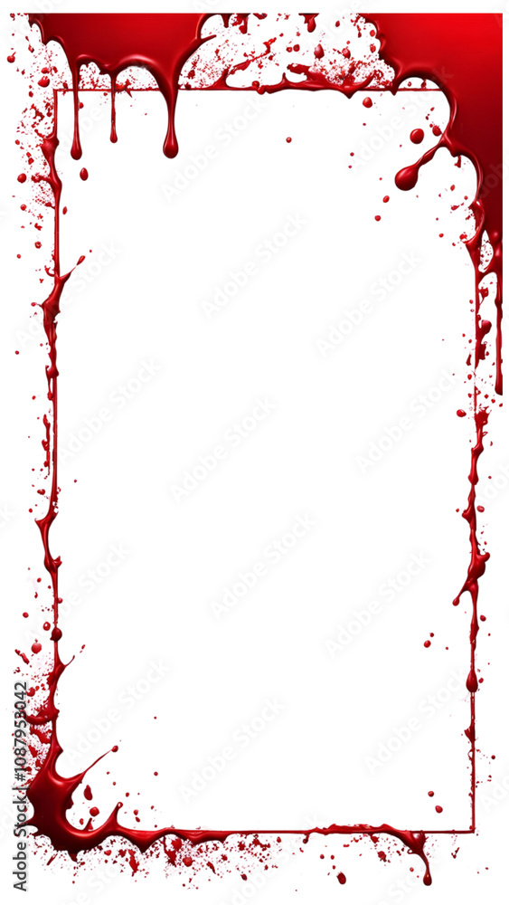 Red Blood Border Frame, Blooded Frame PNG Transparent Background Stock ...