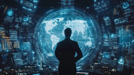Wall Mural - digital fortress: unleashing the power of global connectivity and cybersecurity