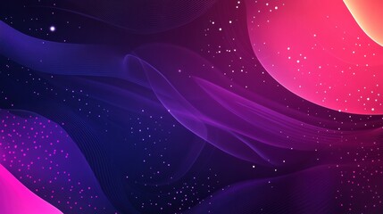 Wall Mural - Vibrant Abstract Design Featuring Swirling Waves and Dotted Stars in Vivid Colors for Backgrounds, Textures, or Digital Artwork Projects