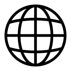 Poster - web globe icon . world icon vector global www internet sign , website icon for contact us icon
