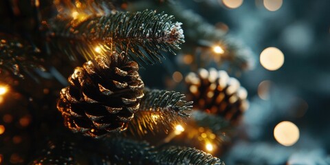 Leinwandbilder - The close-up Christmas image serves as a background idea.