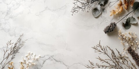 Aufkleber - Slides on a marble background, with available space for images or text.