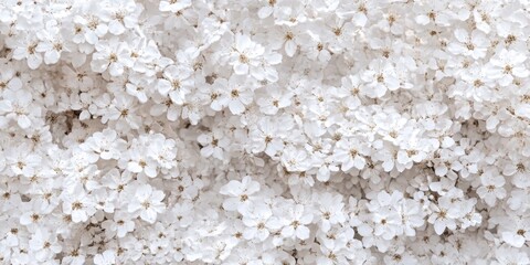 Aufkleber - Natural texture of blooming trees. Close-up of flowering trees providing a space for text. Background for a greeting card featuring white flowers and copy space.