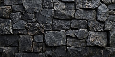 Leinwandbilder - black wall, stone texture. Check out my portfolio for additional work.