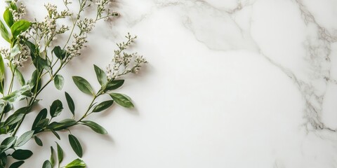 Aufkleber - Slides on a marble background, with available space for images or text.