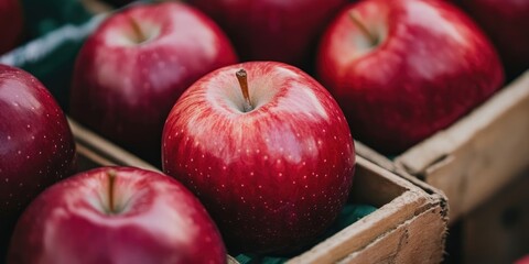 Canvas Print - Red apples at the farmers market