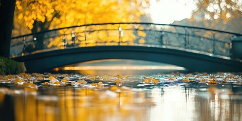 Poster - Beautiful, stylish background material with bridge reflection.