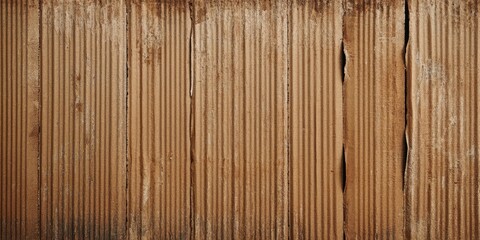 Aufkleber - Grunge brown corrugated cardboard backdrop
