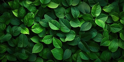 Poster - Green leaves nature background can be utilized as wallpaper, screensaver, brochure cover, or as a background for presentations and articles, while also providing copy space for text.