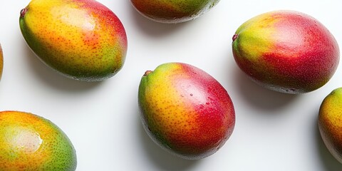 Poster - mangoes on a white background