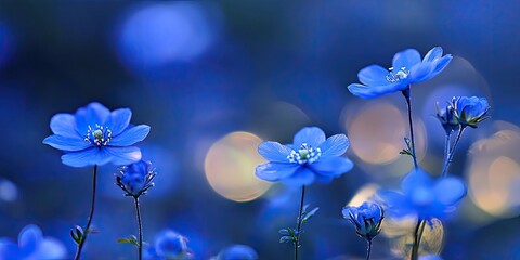 Leinwandbilder - Blue bokeh