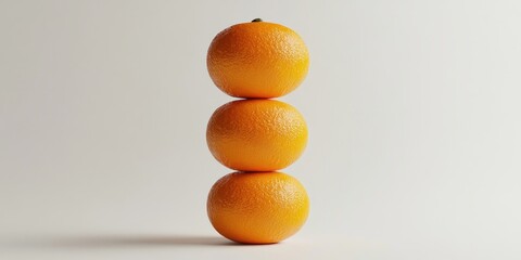 Aufkleber - So citrusy. A studio capture of a stack of juicy oranges set against a white background.
