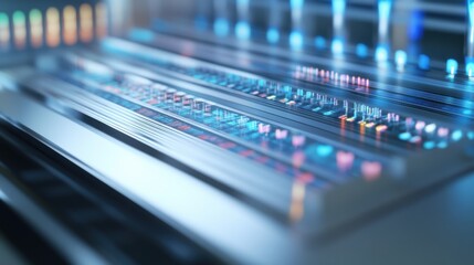 Aufkleber - A detailed close-up of a gene sequencing nanopore device, analyzing DNA molecules in real-time, Genomics technology style